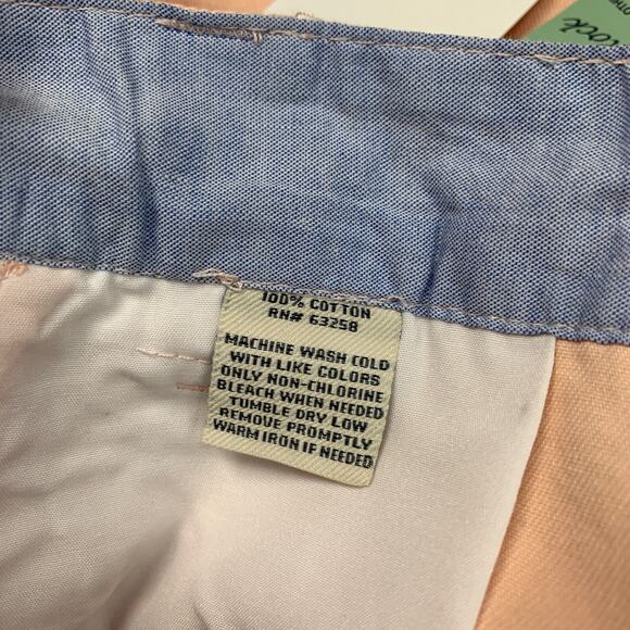 Blu Rock Shorts Mens 38 Peach Cotton Belted Pockets Preppy Golf Chino New - Picture 9 of 11